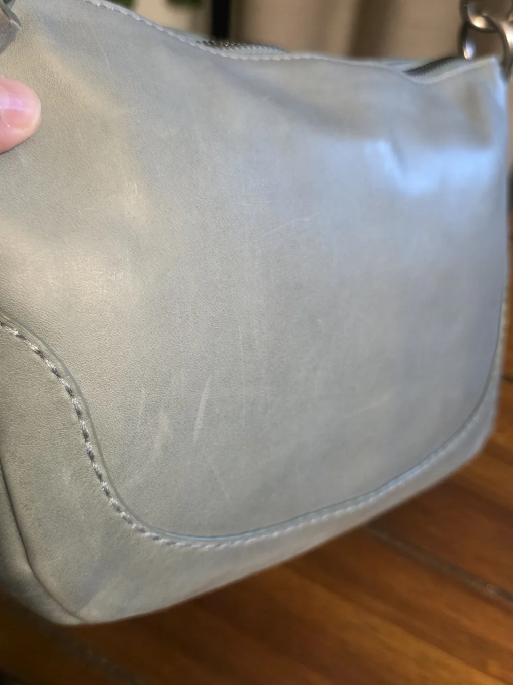 Frye Melissa Blue Leather Shoulder Bag - Picture 8 of 8
